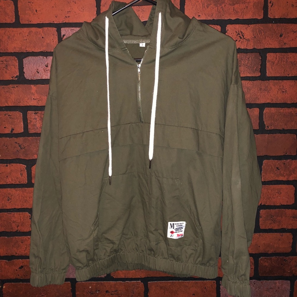 Olive Green Windbreaker